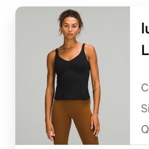Lululemon Black Align Waist-Length Tank Top